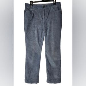 Eddie Bauer Dusty Blue Corduroy Curvy Boot Cut Pants Women's size 10T